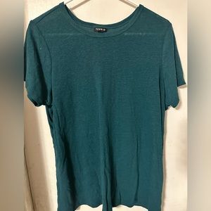 Green linen tee